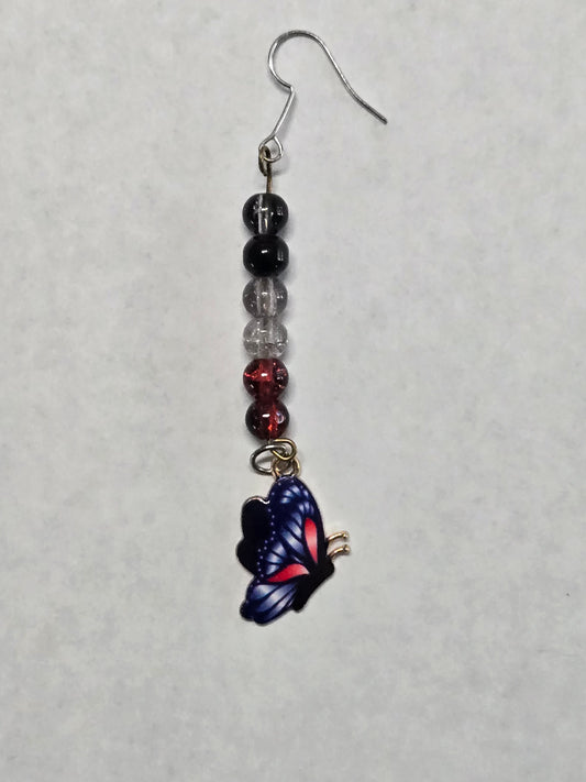Dangle Butterfly Earrings- Rum & Coke