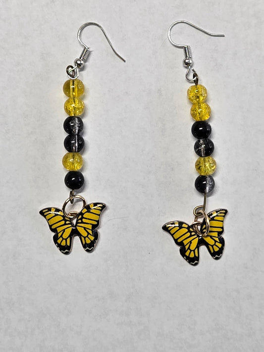 Dangle Butterfly Earrings-Butter
