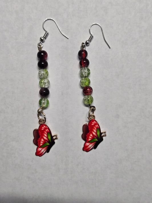 Dangle Butterfly Earrings- Black History
